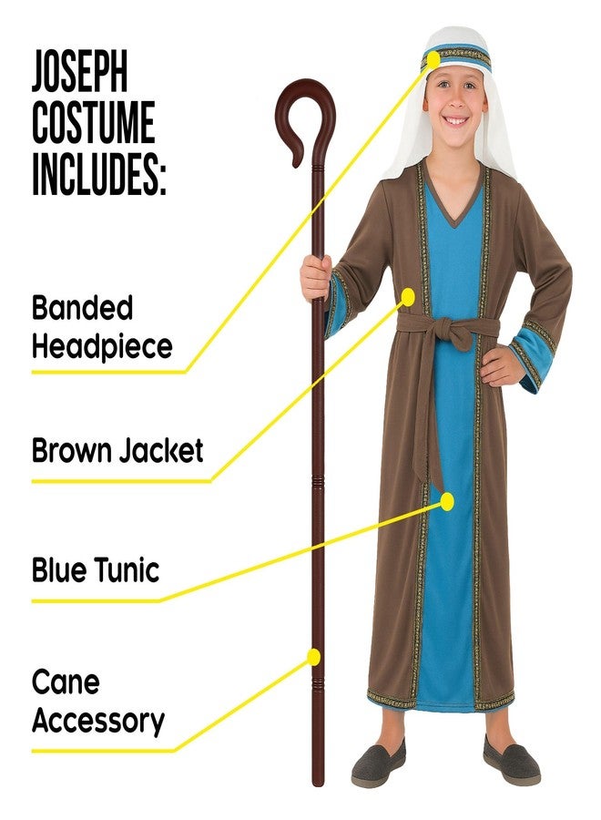 fun shack St Joseph Costume for Kids with Cane, Saint Joseph Costume Kids, Boys Bible Costumes, Nativity Costumes for Boys, Medium - Image 2